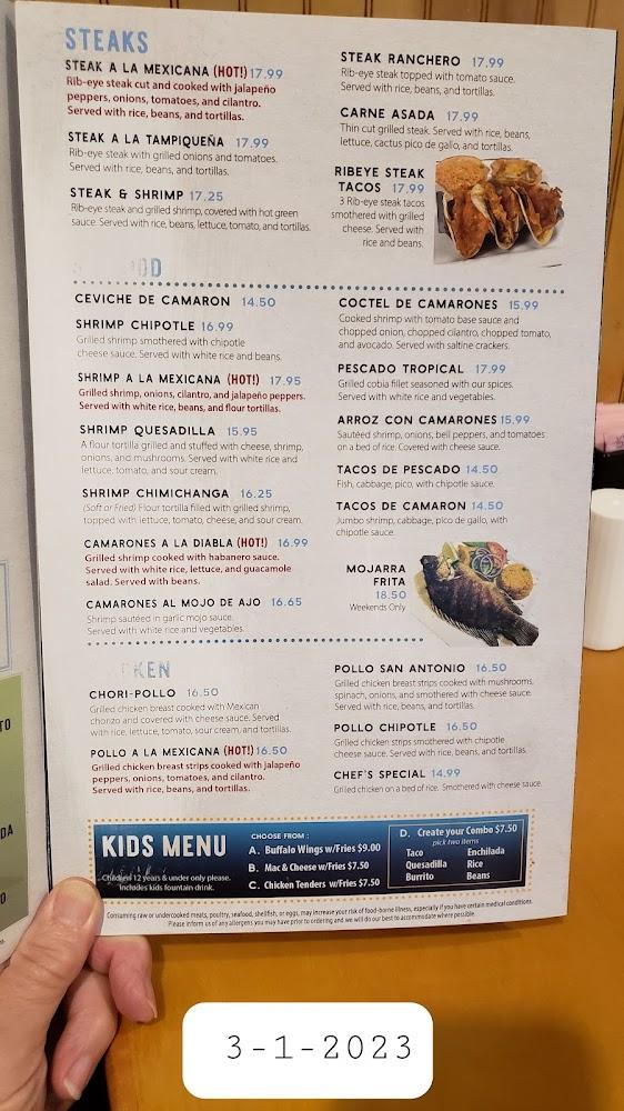 Casa Agave Mexican Grill - Menu Scan 2