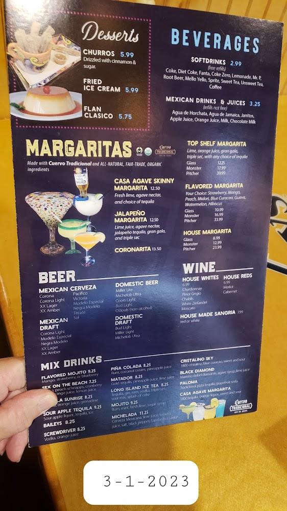 Casa Agave Mexican Grill - Menu Scan 4
